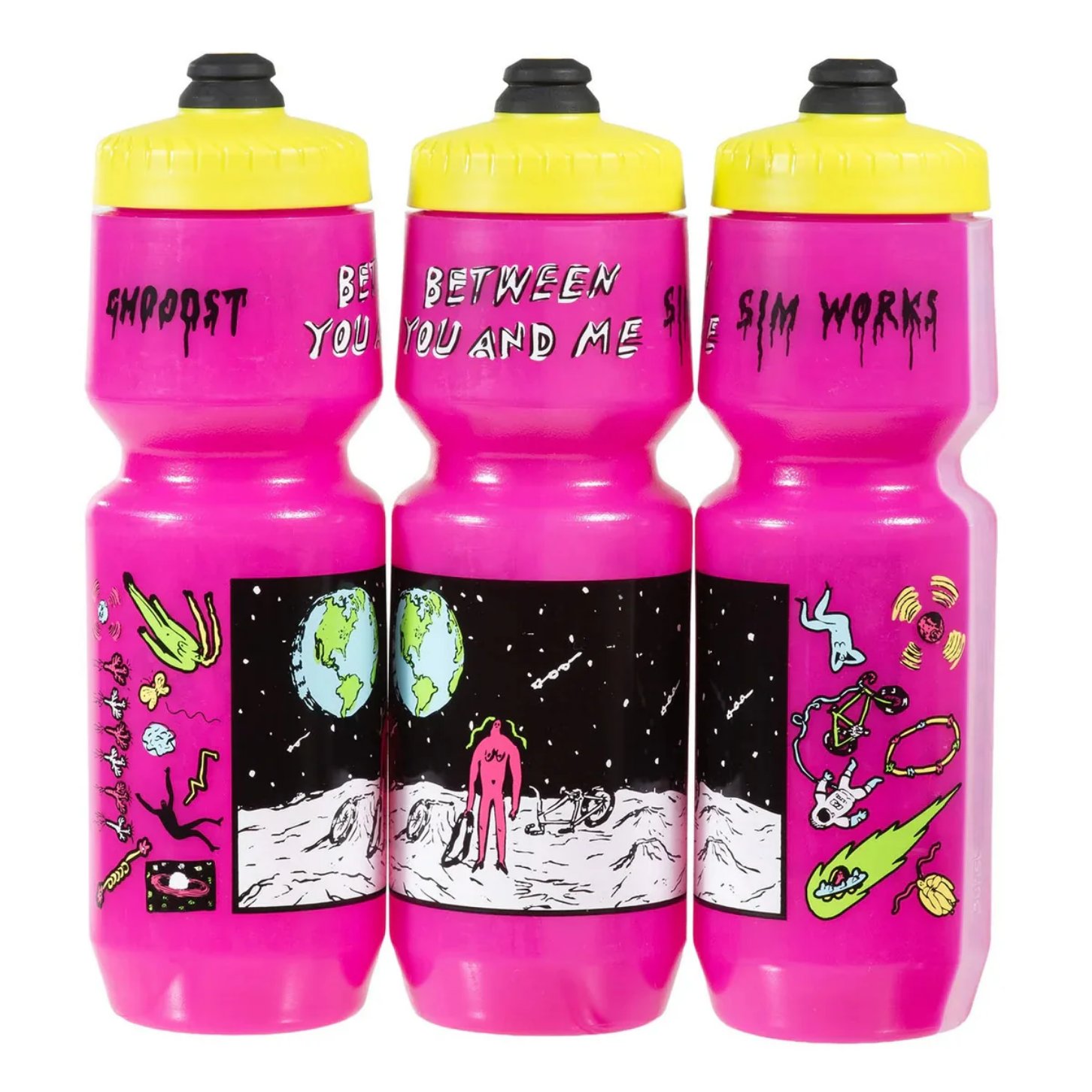  GHOOOST x SIMWORKS / Ride Me To The Moon Bottle /  Magenta / 26oz ボトルの画像