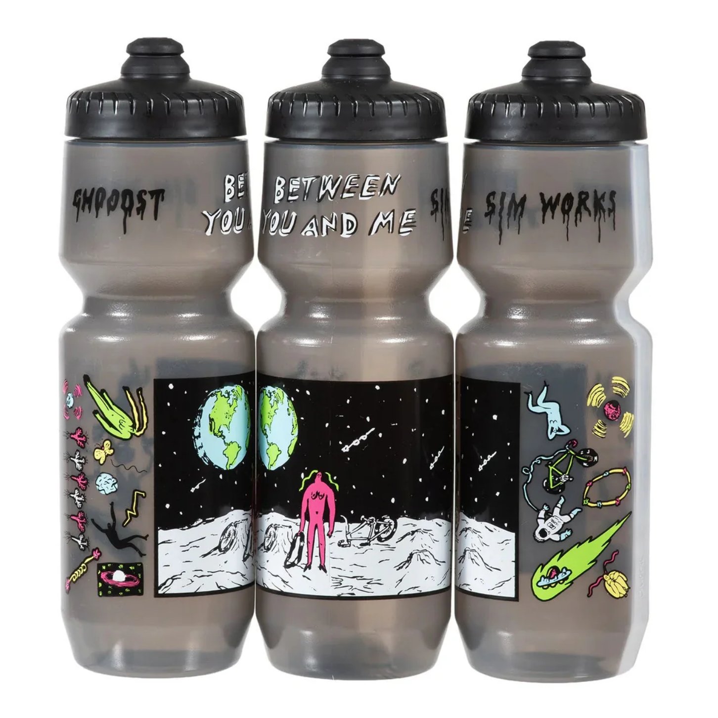  GHOOOST x SIMWORKS / Ride Me To The Moon Bottle /  Smoke / 26oz ボトルの画像