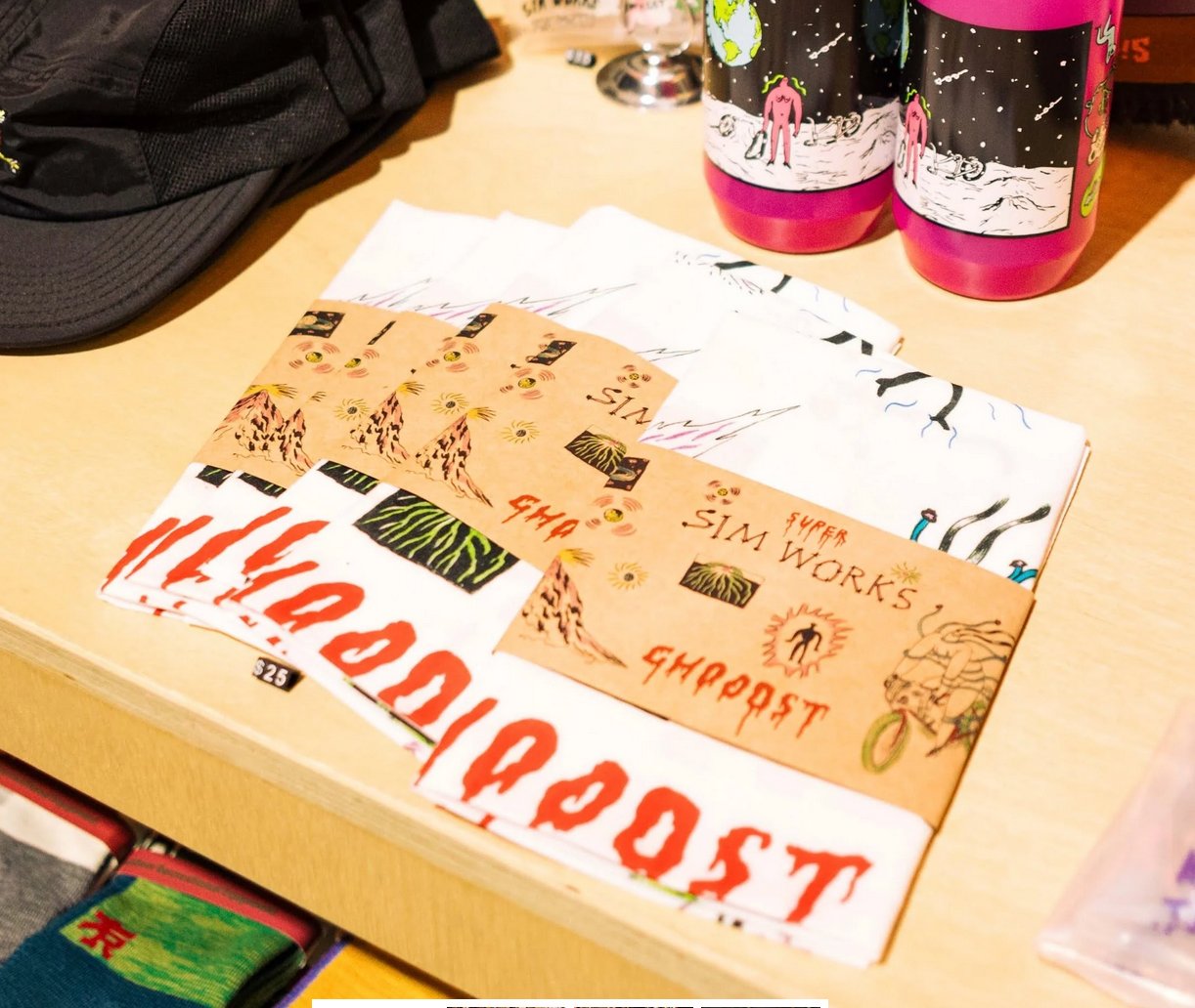  GHOOOST x SIMWORKS / Ride Me To The Moon /  Tenugui / 手拭いの画像