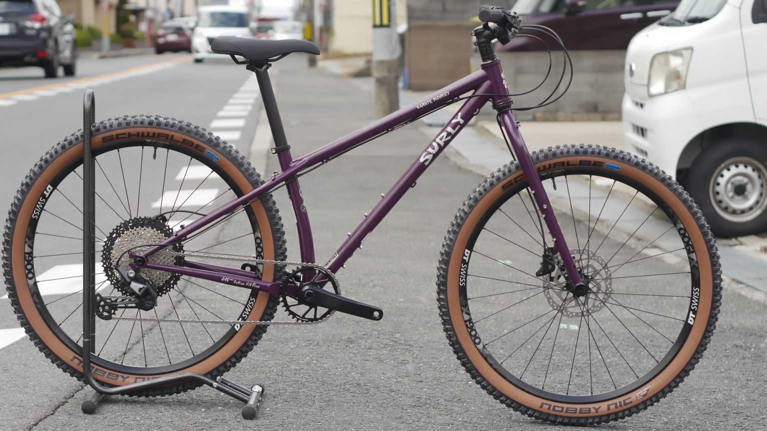 エンドリケリー5000円   40cm弱？  7月末まで SURLY KARATE MONKEY Organic Eggplant｜クロモリ 27.5er トレイル