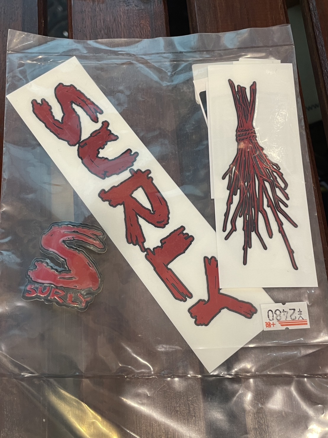 SURLY (サーリー)/ frame decal set / KRAMPUS /METALLIC RED デカール
