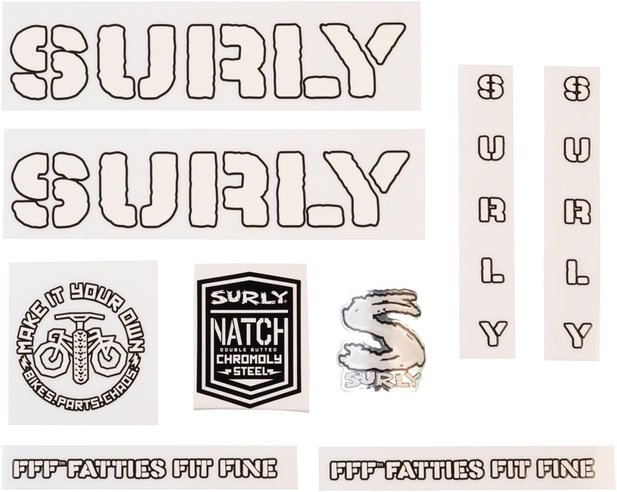SURLY (サーリー)/ frame decal set / OVERSPRAY /WHITE　デカールの画像