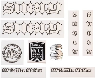 SURLY (サーリー)/ frame decal set / BORN TO LOSE /WHITE　デカールの画像