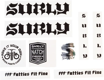 SURLY (サーリー)/ frame decal set / BORN TO LOSE /BLACK　デカールの画像
