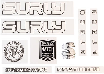 SURLY (サーリー)/ frame decal set / INTERGALACTIC /WHITE　デカールの画像