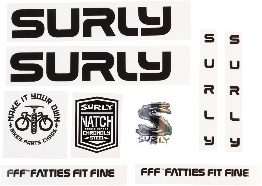 SURLY (サーリー)/ frame decal set / INTERGALACTIC  /BLACK 　デカールの画像