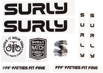 SURLY (サーリー)/ frame decal set / INTERGALACTIC  /BLACK 　デカールの画像