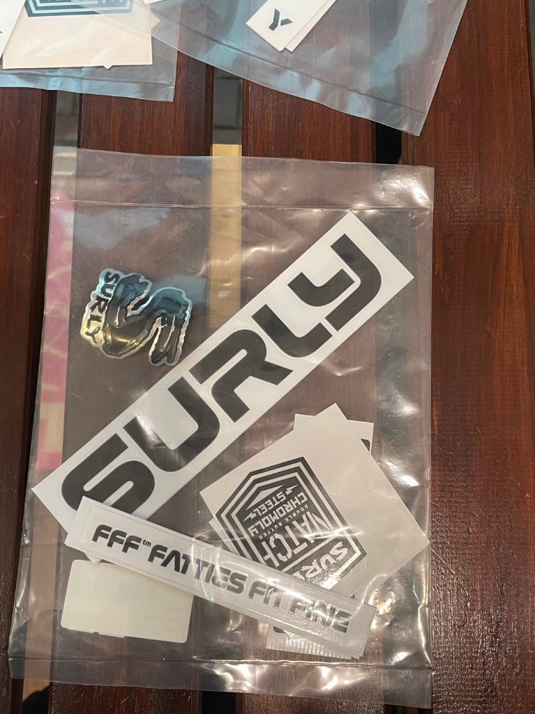 SURLY (サーリー)/ frame decal set / KARATE MONKEY  /Silver　カラテモンキー　デカール　の画像