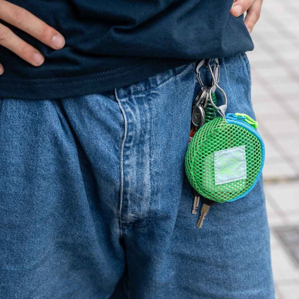 BLUE LUG / coin pouch / mesh green / ブルーラグ コインポーチ / 財布 コインケースの画像