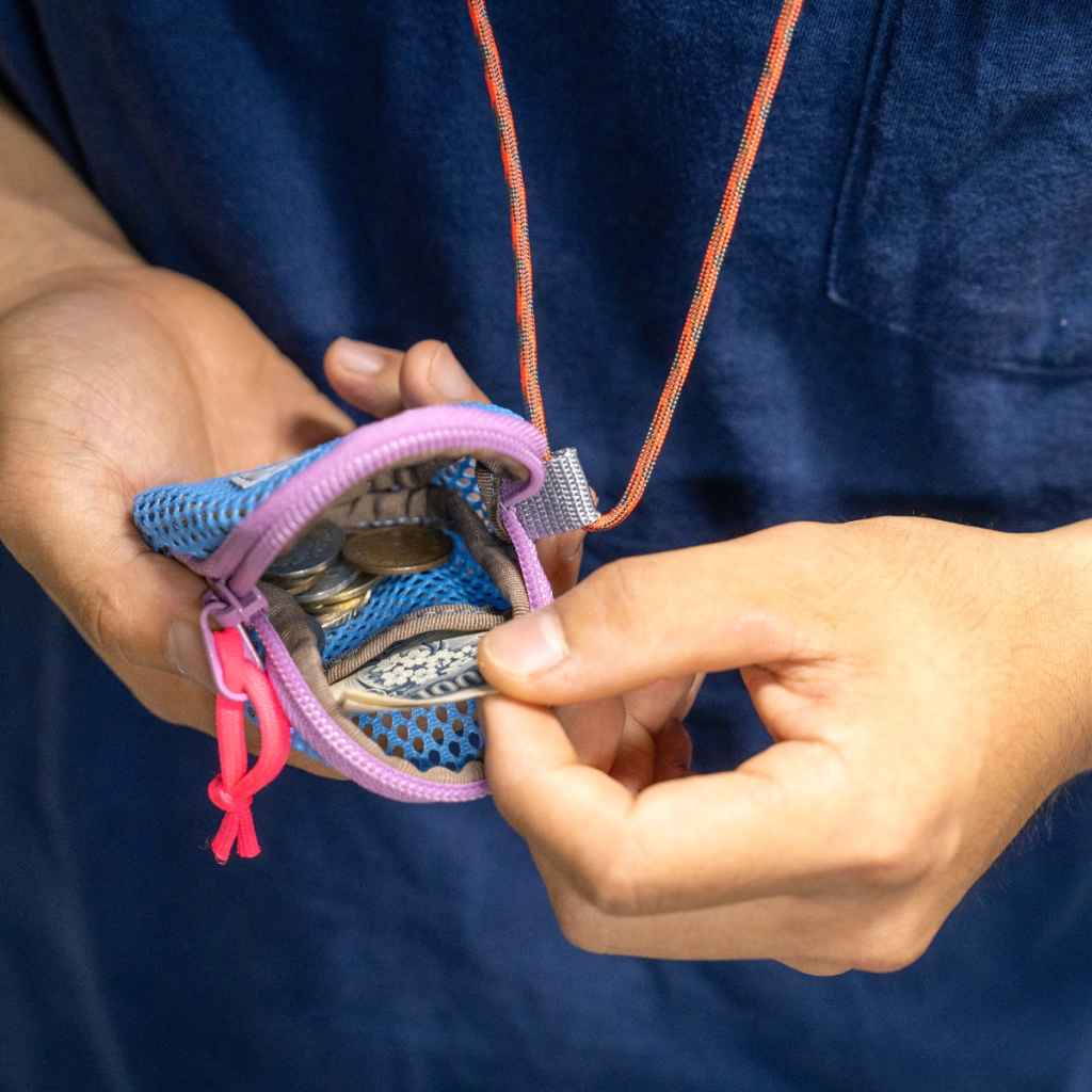 BLUE LUG / coin pouch / mesh green / ブルーラグ コインポーチ / 財布 コインケースの画像