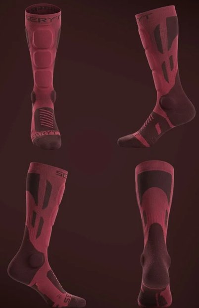 SERYT / SHELTER Protective Socks / Dark Red / セリット シェルター プロテクティブソックス の画像