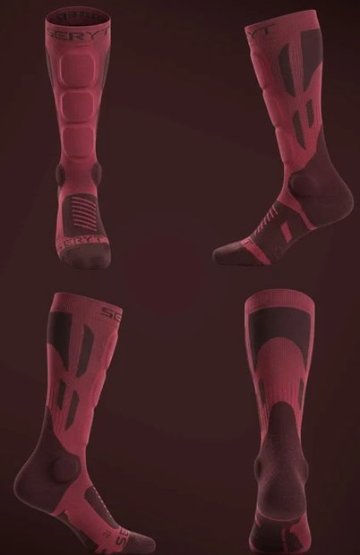 SERYT / SHELTER Protective Socks / Dark Red / セリット シェルター プロテクティブソックス の画像
