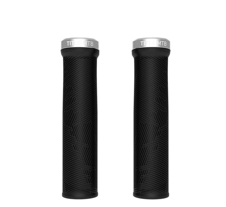 TITEL MTB / FORM Lock On Grips / Regular / Black with Chrome Clamp の画像