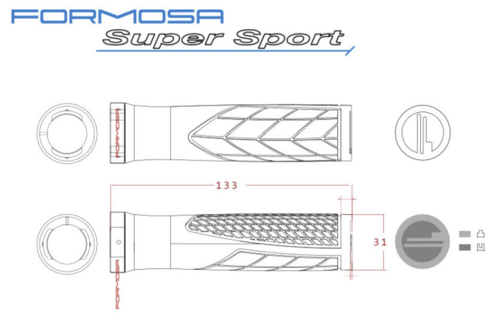 FORMOSA Grip / SuperSport  / レーシングクーラント（グレーとライム）の画像
