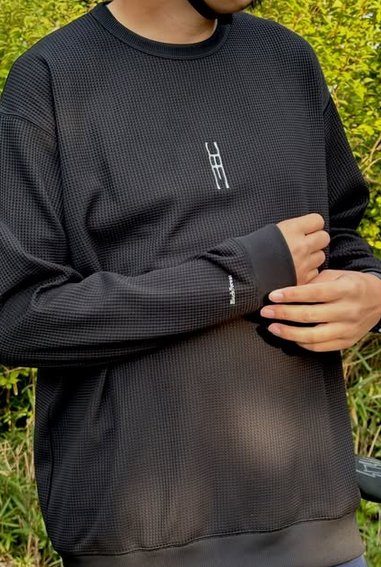 BlackForest 「ブラックフォレスト」 BF AIR GRID L/S  ワッフル編み 長袖 Tシャツの画像