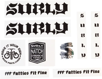 SURLY (サーリー)/ frame decal set / BORN TO LOSE /BLACK画像