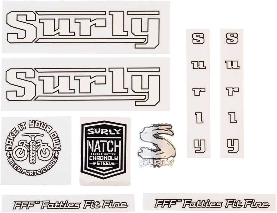 SURLY (サーリー)/ frame decal set / PACER /WHITE画像