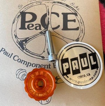 Paul Component　/klamper stem top cap /オレンジ　ポール　トップキャップの画像