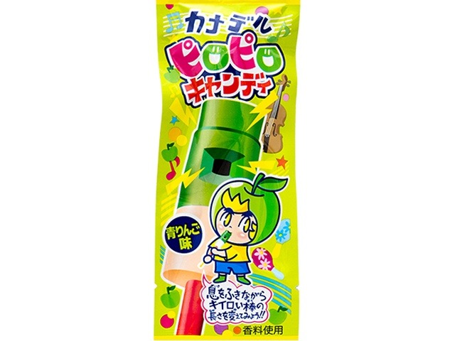 やおきん カナデルピロピロキャンディ 青りんご味×24入り 【全国送料無料】(一部地域別途)の画像
