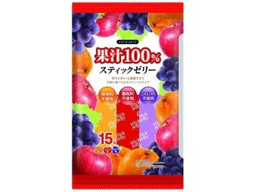 リボン 果汁１００％スティックゼリー １５本  ×12 【送料込】(一部地域別途)の画像