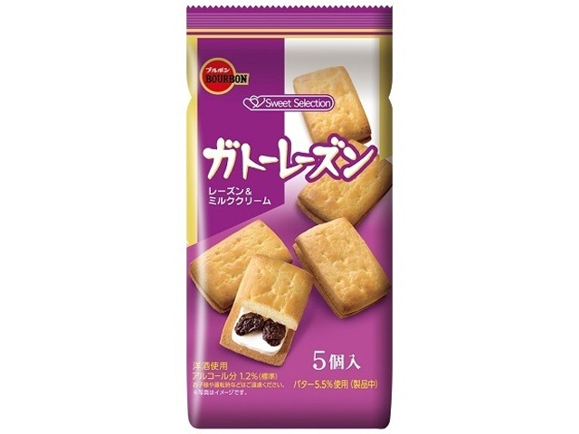 ブルボン ガトーレーズン ５個   ×10 【送料込】(一部地域別途)の画像