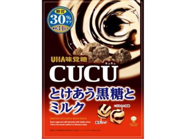 味覚糖 ＣＵＣＵ とけあう黒糖とミルク８０ｇ×6入り 【全国送料無料】(一部地域別途)の画像