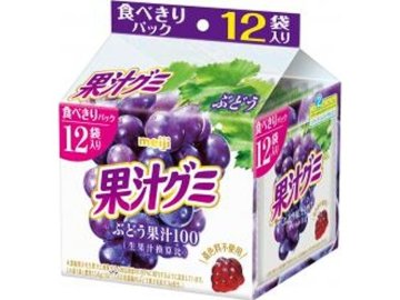 明治 果汁グミスマートパックぶどう １６３ｇ  ×15入り 【全国送料無料】(一部地域別途)の画像