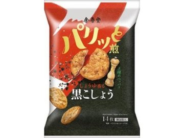 金吾堂 パリッと煎 黒こしょう１４枚  ×12入り 【全国送料無料】(一部地域別途)の画像