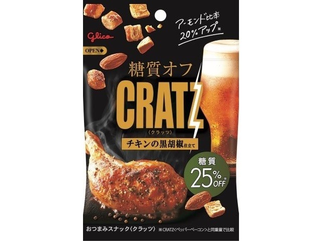 グリコ 糖質オフクラッツ チキンの黒胡椒４２ｇ ×12 【送料込】(一部地域別途)の画像