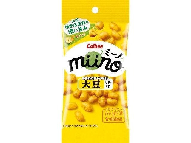 カルビー ｍｉｉｎｏ大豆しお味スリムサイズ ２２ｇ×18入り 【全国送料無料】(一部地域別途)の画像