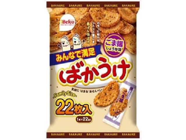 栗山米菓 ばかうけ ごま揚２２枚×12入り 【全国送料無料】(一部地域別途)の画像