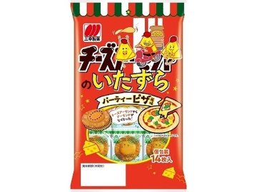 三幸製菓 チーズのいたずら パーティーピザ風味１４枚×16入り 【全国送料無料】(一部地域別途)の画像