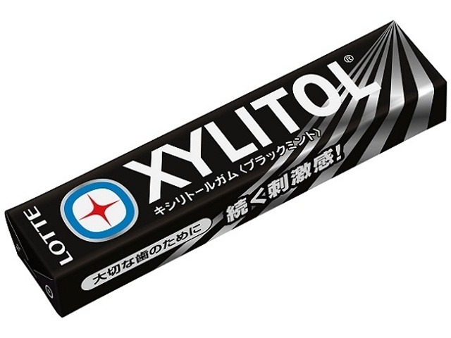 ロッテ キシリトールガム ブラックミント１４粒 ×320 【送料込】(一部地域別途)の画像
