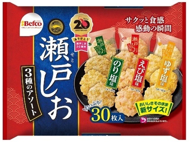栗山米菓 瀬戸しお３種アソート ３０枚  ×10入り 【全国送料無料】(一部地域別途)の画像