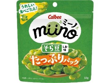 カルビー ｍｉｉｎｏそら豆しお味たっぷりＰ ５３ｇ×12入り 【全国送料無料】(一部地域別途)の画像