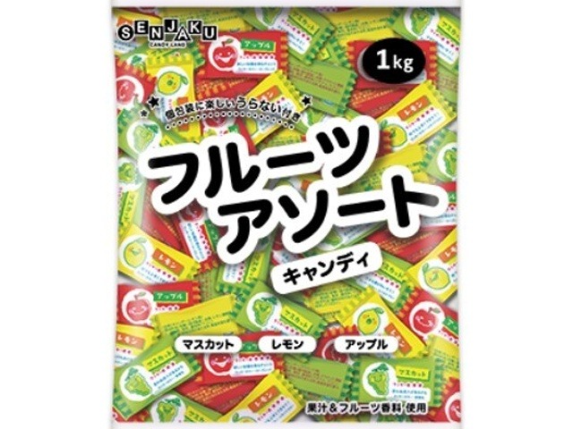 扇雀飴 フルーツアソートキャンディ １ｋｇ ×1入り 【全国送料無料】(一部地域別途)の画像