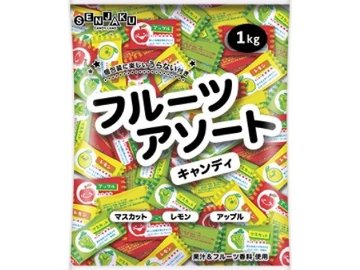 扇雀飴 フルーツアソートキャンディ １ｋｇ ×1入り 【全国送料無料】(一部地域別途)の画像