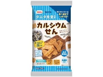 栗山米菓 タニタ食堂監修のカルシウムせん ５袋  ×12 【送料込】(一部地域別途)の画像