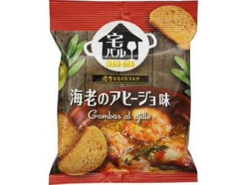 おやつカンパニー 宅バル 海老のアヒージョ味２８ｇ  ×24入り 【全国送料無料】(一部地域別途)の画像