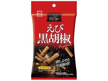 岩塚製菓 ＴＨＥひとつまみえび黒胡椒 ４５ｇ ×10 【送料込】(一部地域別途)の画像