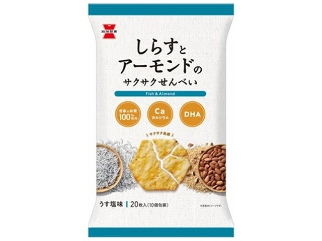 岩塚製菓 しらすとアーモンドのサクサクせんべい ２０枚×12入り 【全国送料無料】(一部地域別途)の画像