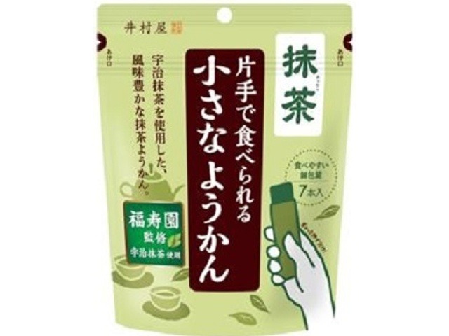 井村屋 片手で食べられる小さなようかん 抹茶７本×16入り 【全国送料無料】(一部地域別途)の画像