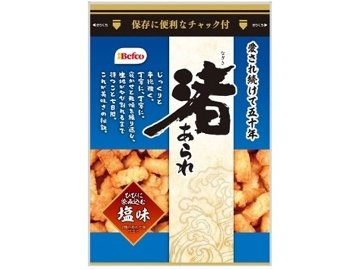 栗山米菓 ９０ｇ渚あられ塩味 ×12入り 【全国送料無料】(一部地域別途)の画像