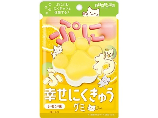 扇雀飴 幸せにくきゅうグミ レモン味３０ｇ ×6 【送料込】(一部地域別途)の画像