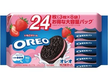 オレオ ファミリーパックいちごクリーム ２４枚×12入り 【全国送料無料】(一部地域別途)の画像