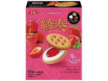 ＹＢＣ 綾奏 苺ミルク６枚×6入り 【全国送料無料】(一部地域別途)の画像
