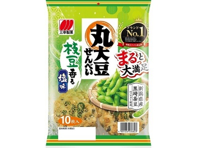 三幸製菓 丸大豆せんべい 枝豆香る塩味１０枚×12入り 【全国送料無料】(一部地域別途)の画像