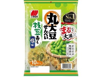 三幸製菓 丸大豆せんべい 枝豆香る塩味１０枚×12入り 【全国送料無料】(一部地域別途)の画像