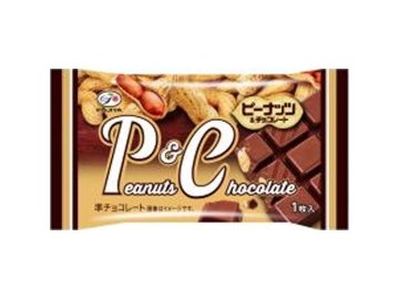 不二家 ピーナッツ＆チョコレート１枚 ×8 【送料込】(一部地域別途)の画像