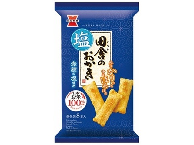 岩塚製菓 田舎のおかき 塩味 ８本×12入り 【全国送料無料】(一部地域別途)の画像